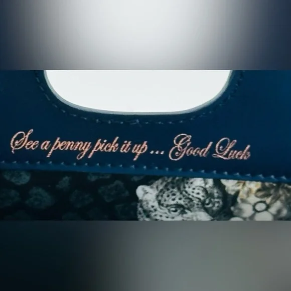 Ted Baker Navy Patent Leather Clutch Wallet - Picture 9 of 16